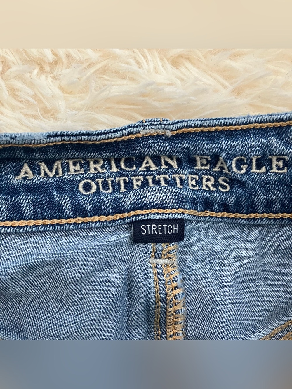 American Eagle Denim Distressed Mid Rise Mini Shorts - Picture 5 of 10